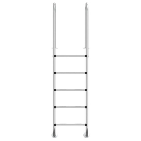 vidaXL Zwembadladder 54x38x211 cm 304 roestvrij staal afbeelding3 - 1