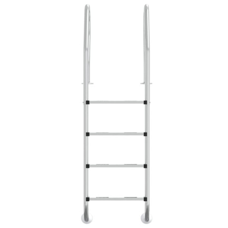 vidaXL Zwembadladder 54x38x184,5 cm 304 roestvrij staal afbeelding3 - 1