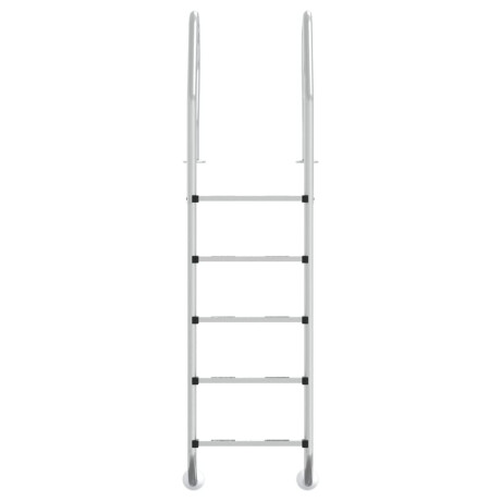 vidaXL Zwembadladder 54x38x211 cm 304 roestvrij staal afbeelding3 - 1