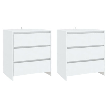 vidaXL 3 st Dressoirs bewerkt hout wit afbeelding3 - 1