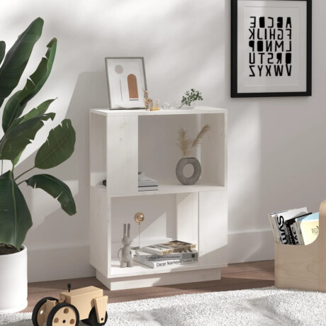 vidaXL Boekenkast/kamerscherm 51x25x70 cm massief grenenhout wit afbeelding3 - 1
