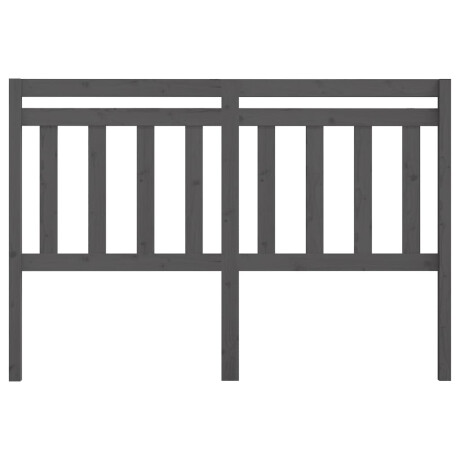 vidaXL Hoofdbord 126x4x100 cm massief grenenhout grijs afbeelding3 - 1