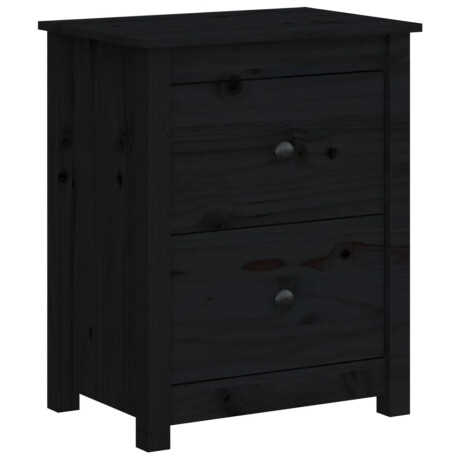 vidaXL Nachtkastjes 2 st 50x35x61,5 cm massief grenenhout zwart afbeelding3 - 1