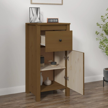 vidaXL Dressoir 40x35x80 cm massief grenenhout honingbruin afbeelding3 - 1