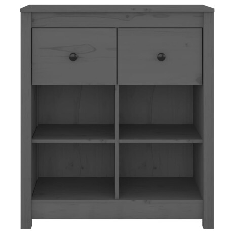 vidaXL Dressoir 70x35x80 cm massief grenenhout grijs afbeelding3 - 1