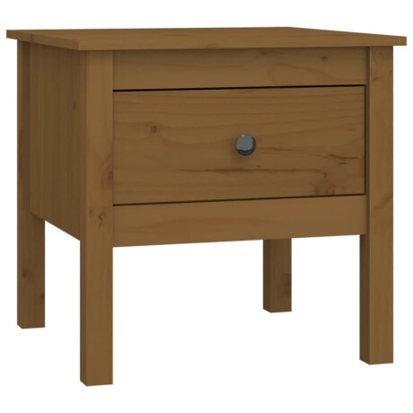 vidaXL Bijzettafels 2 st 50x50x49 cm massief grenenhout honingbruin afbeelding3 - 1