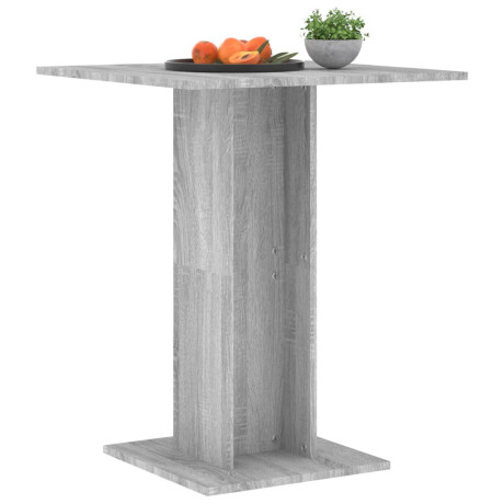 vidaXL Bistrotafel 60x60x75 cm bewerkt hout grijs sonoma eikenkleurig afbeelding3 - 1