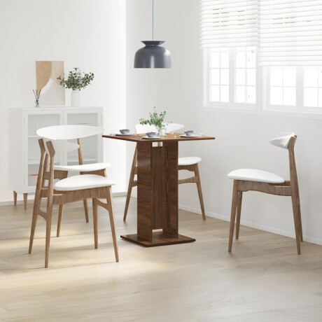 vidaXL Bistrotafel 60x60x75 cm bewerkt hout bruin eikenkleur afbeelding3 - 1