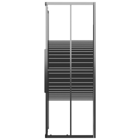 vidaXL Douchecabine strepen 80x80x180 cm ESG zwart afbeelding3 - 1