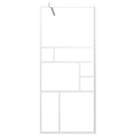 vidaXL Inloopdouchewand 90x195 cm ESG-glas wit afbeelding3 - 1
