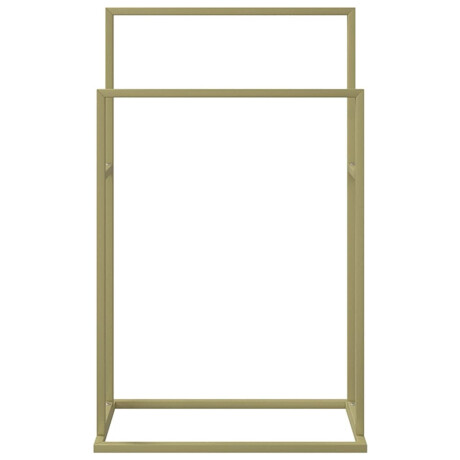 vidaXL Handdoekenrek vrijstaand 48x24x78,5 cm ijzer goudkleurig afbeelding3 - 1
