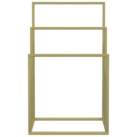 vidaXL Handdoekenrek vrijstaand 48x24x79 cm ijzer goudkleurig afbeelding3 - 1
