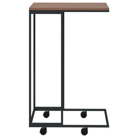 vidaXL Bijzettafel met wieltjes 40x30x63,5 bewerkt hout zwart afbeelding3 - 1
