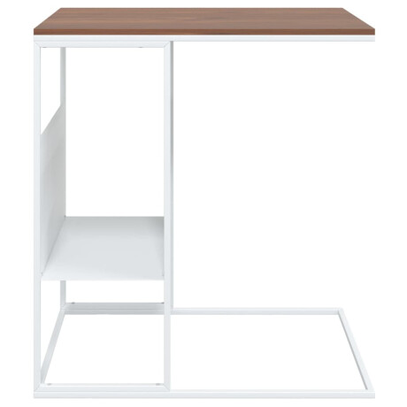 vidaXL Bijzettafel 55x36x59,5 cm bewerkt hout wit afbeelding3 - 1