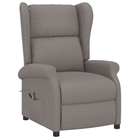 vidaXL Fauteuil verstelbaar elektrisch stof taupe afbeelding3 - 1