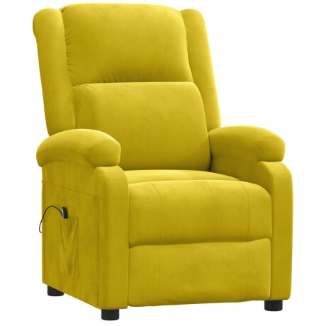 vidaXL Fauteuil verstelbaar elektrisch stof geel afbeelding3 - 1