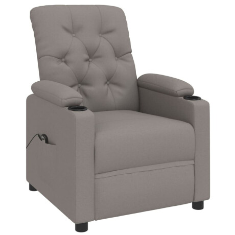 vidaXL Fauteuil verstelbaar elektrisch stof taupe afbeelding3 - 1