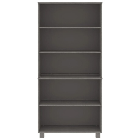 vidaXL Hoge kast HAMAR massief grenenhout lichtgrijs afbeelding3 - 1