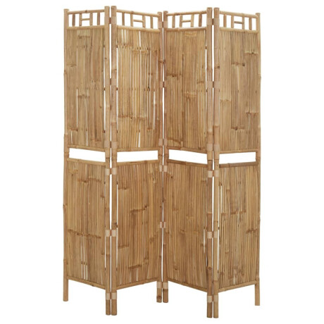 vidaXL Kamerscherm met 4 panelen 160x180 cm bamboe afbeelding3 - 1