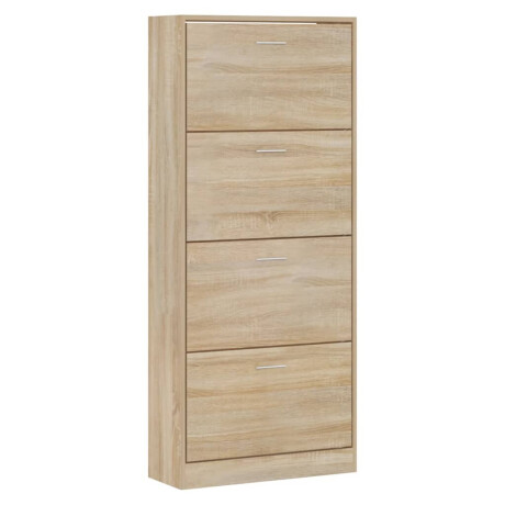 vidaXL Schoenenkast 63x24x147 cm bewerkt hout sonoma eikenkleurig afbeelding3 - 1