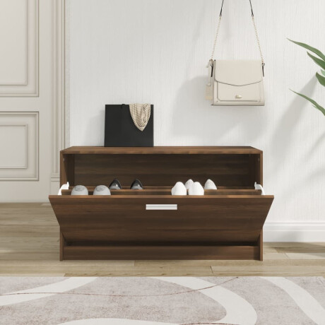 vidaXL Schoenenbank 80x24x45 cm bewerkt hout bruin eikenkleur afbeelding3 - 1