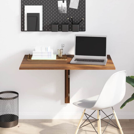 vidaXL Wandtafel inklapbaar 100x60x56 cm bewerkt hout bruineiken afbeelding3 - 1