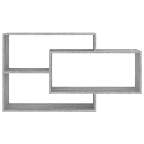 vidaXL Wandschap 104x20x58,5 cm bewerkt hout grijs sonoma eikenkleurig afbeelding3 - 1