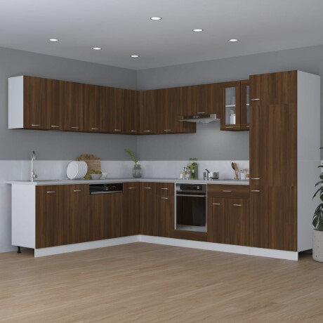vidaXL Hangkast Lyon 80x31x60 cm bewerkt hout bruin eikenkleur afbeelding3 - 1