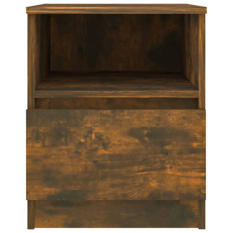 vidaXL Nachtkastje 40x40x50 cm bewerkt hout gerookt eikenkleurig afbeelding3 - 1
