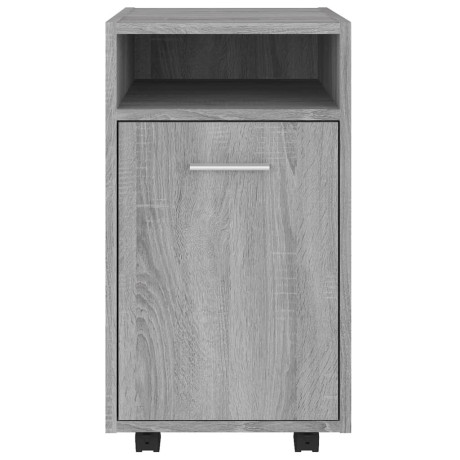 vidaXL Bijzetkast met wielen 33x38x60 cm bewerkt hout grijs sonoma afbeelding3 - 1