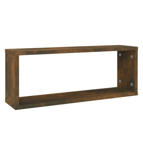 vidaXL Wandschappen kubus 2 st 60x15x23 cm bewerkt hout gerookt eiken afbeelding3 - 1
