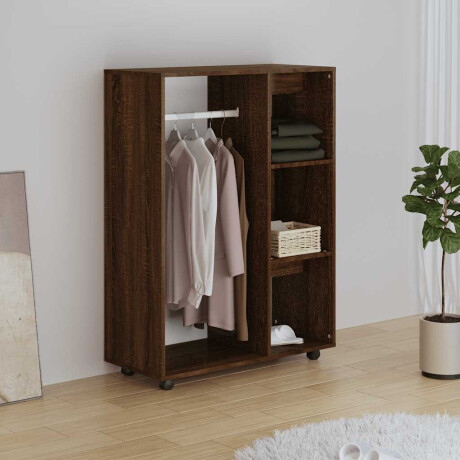 vidaXL Kledingkast 80x40x110 cm bewerkt hout bruin eikenkleur afbeelding3 - 1