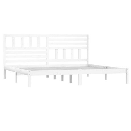 vidaXL Bedframe massief grenenhout wit 200x200 cm afbeelding3 - 1