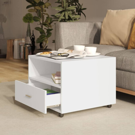 vidaXL Salontafel 55x55x40 cm bewerkt hout wit afbeelding3 - 1