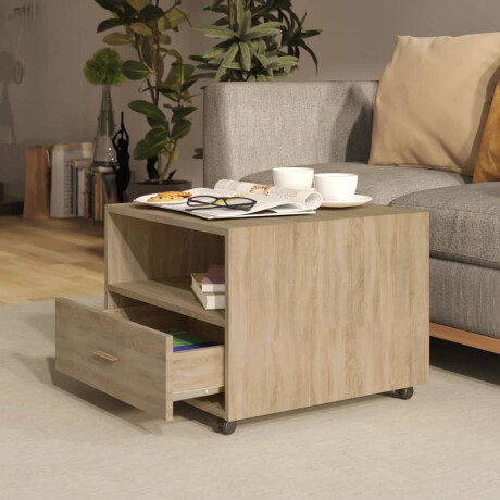 vidaXL Salontafel 55x55x40 cm bewerkt hout sonoma eikenkleurig afbeelding3 - 1