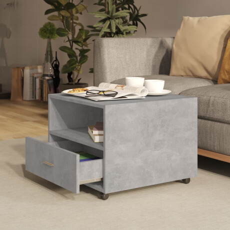 vidaXL Salontafel 55x55x40 cm bewerkt hout betongrijs afbeelding3 - 1