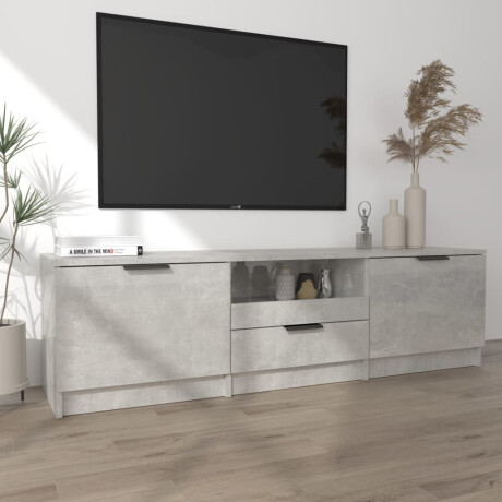 vidaXL Tv-meubel 140x35x40 cm bewerkt hout betongrijs afbeelding3 - 1