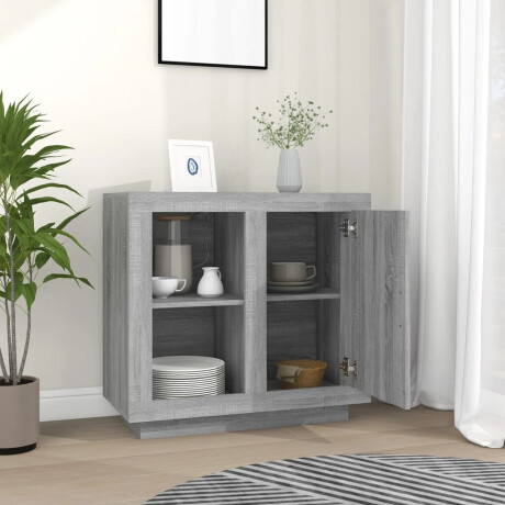 vidaXL Dressoir 80x40x75 cm grijs sonoma eikenkleurig afbeelding3 - 1