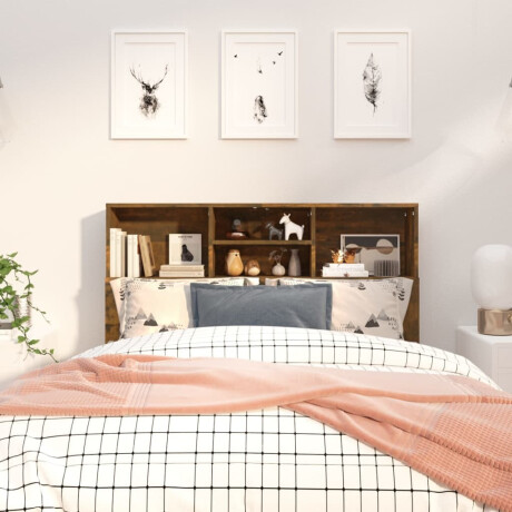 vidaXL Hoofdbordkast 120x19x103,5 cm gerookt eikenkleurig afbeelding3 - 1