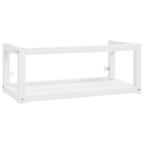 vidaXL Wastafelframe met inbouwwastafel ijzer wit afbeelding3 - 1