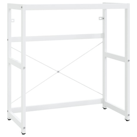 vidaXL Wastafelframe met inbouwwastafel ijzer wit afbeelding3 - 1