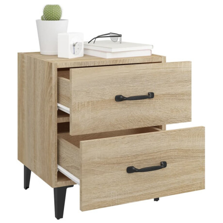 vidaXL Nachtkastje 40x35x47,5 cm sonoma eikenkleurig afbeelding3 - 1