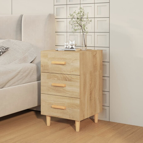 vidaXL Nachtkastje 40x40x66 cm bewerkt hout sonoma eikenkleurig afbeelding3 - 1