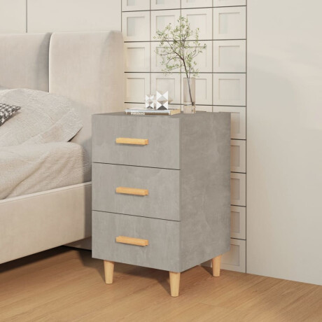 vidaXL Nachtkastje 40x40x66 cm bewerkt hout betongrijs afbeelding3 - 1