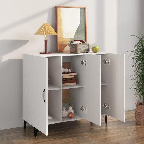 vidaXL Dressoir 90x34x80 cm bewerkt hout wit afbeelding3 - 1