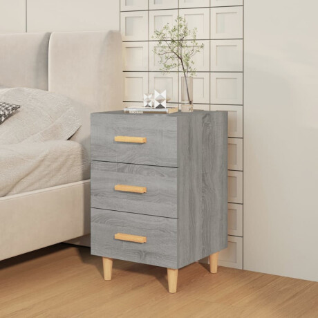 vidaXL Nachtkastje 40x40x66 cm bewerkt hout grijs sonoma eikenkleurig afbeelding3 - 1