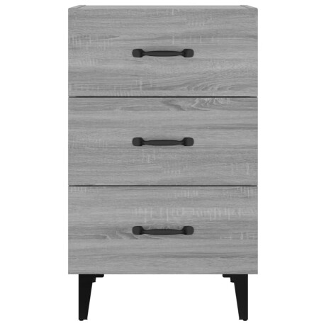 vidaXL Nachtkastje 40x40x66 cm bewerkt hout grijs sonoma eikenkleurig afbeelding3 - 1