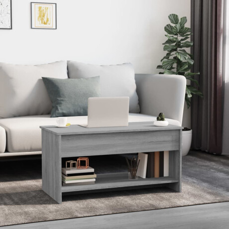 vidaXL Salontafel 102x50x52,5 cm bewerkt hout grijs sonoma eikenkleur afbeelding3 - 1