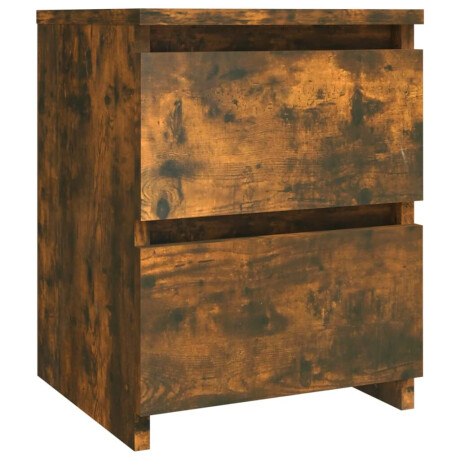 vidaXL Nachtkastjes 2 stuks Gerookt Eiken 30x30x40 cm Bewerkt Hout afbeelding3 - 1