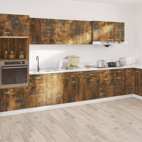 vidaXL Onderkast met lade Lyon 50x46x81,5 cm bewerkt hout gerookt eiken afbeelding3 - 1